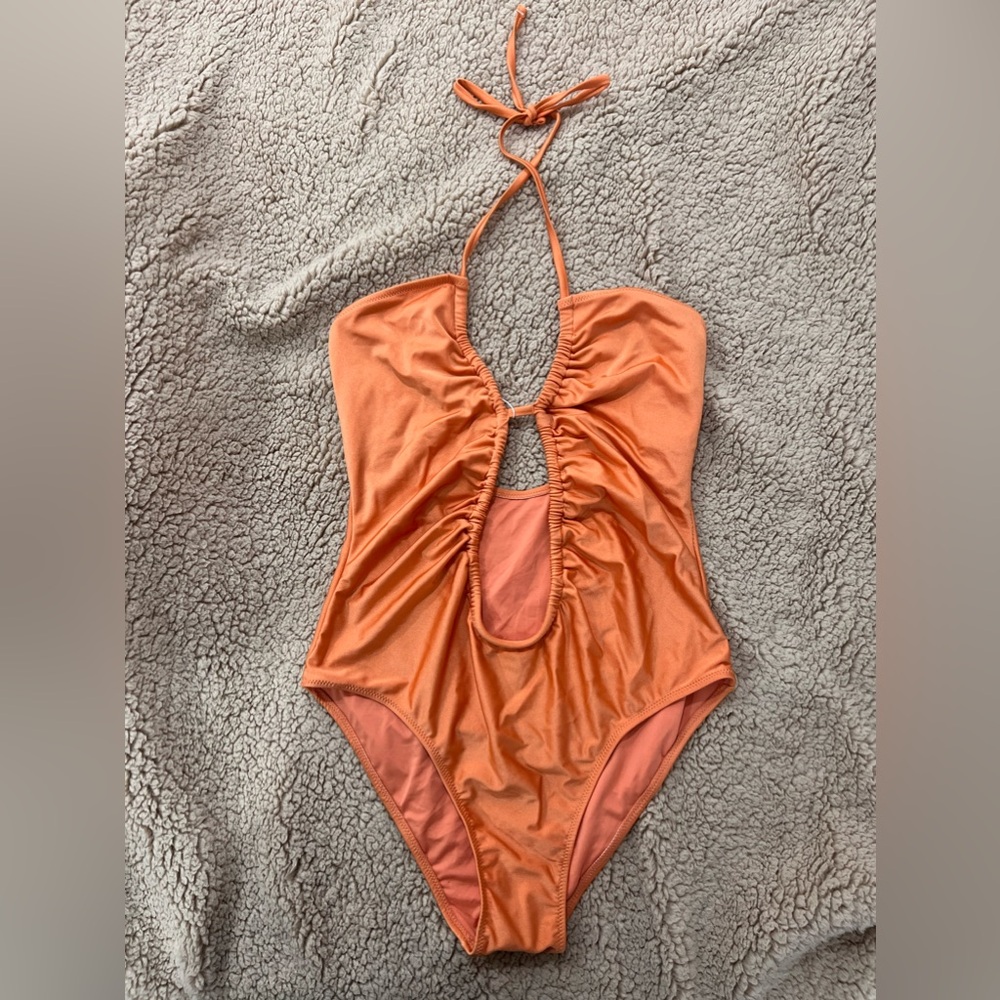 Soft Orange One Piece Bathing Suit